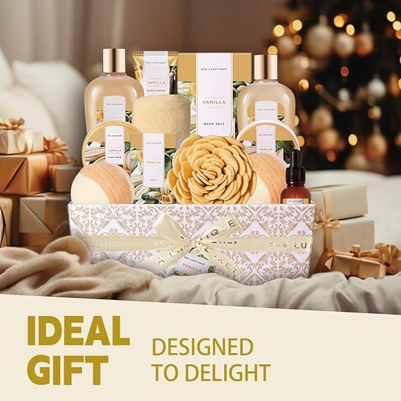 New 12pc Vanilla Bath Gift Set - Picture 5 of 6